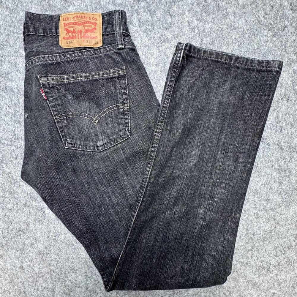 Levi's 514 Jeans Mens 31x31 Charcoal Gray Straight Leg Denim Casual Pants
